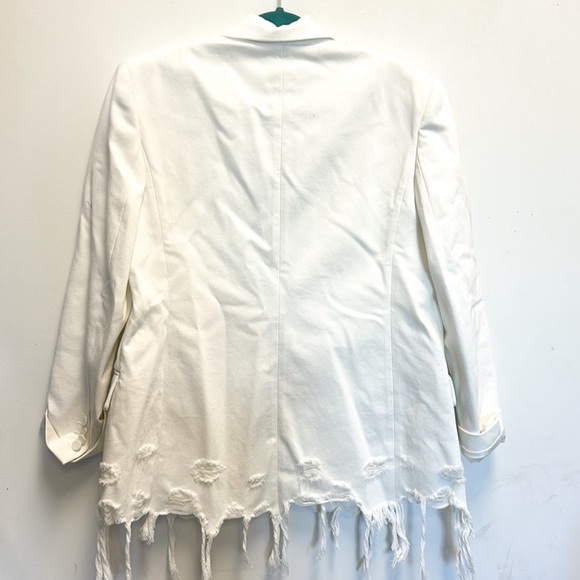 Alexander Wang double breasted distressed denim blazer - Picture 5 of 7